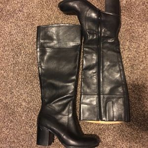 Leather boots